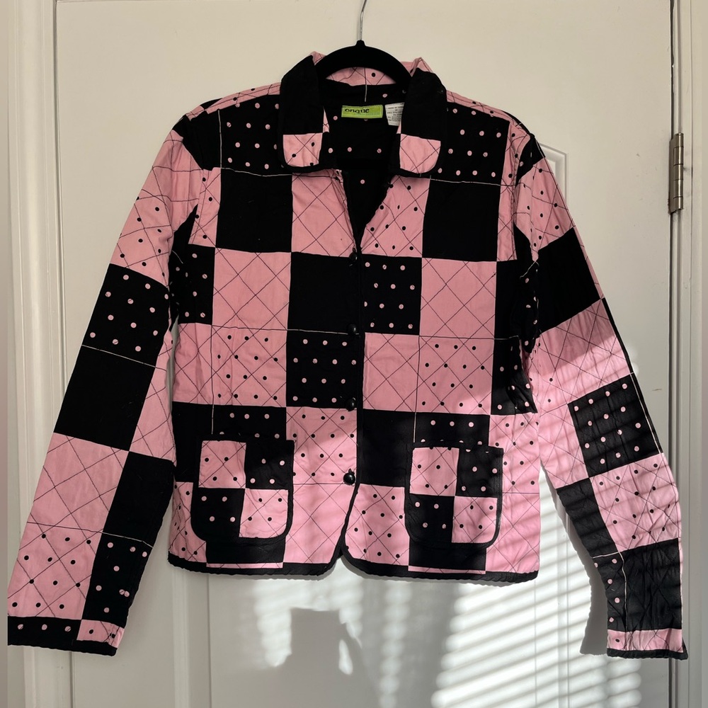 Pink and Black Quiltwork Jacket